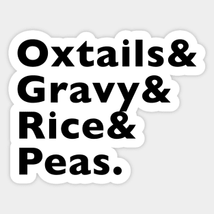 Jamaican Oxtails & Gravy Rice and Peas Sticker